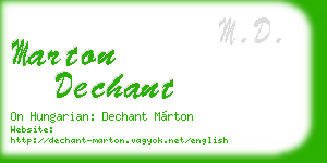 marton dechant business card